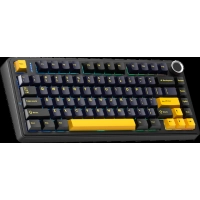 Клавіатура Aula F75 Gasket Greywood V3 switch Hot-Swap PBT Wireless/Bluetooth/USB Black (6948391208626) Diawest