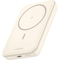 Батарея універсальна Ugreen 10000mAh 20W Magnetic Wireless beige (PB561) Diawest