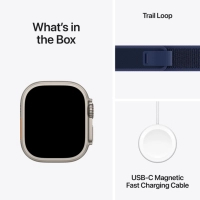 Смарт-годинник Apple Watch Ultra 2 2024 GPS + Cellular 49mm Natural Titanium Case with Blue Trail Loop - M/L (MX4L3UL/A) Diawest