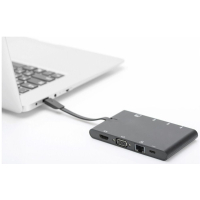 Порт-реплікатор Digitus Travel USB-C, 9 Port (DA-70865) Diawest