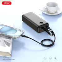 Батарея універсальна XO 30000mAh, PD/20W, QC/22.5W, with light, black (PR240_Black) Diawest