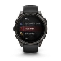 Смарт-годинник Garmin fenix 8 47mm, AMOLED, Saph, CrbnGryTi/Blk, Blk/PebbleGryBnd, GPS (010-02904-21) Diawest