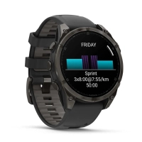 Смарт-годинник Garmin fenix 8 47mm, AMOLED, Saph, CrbnGryTi/Blk, Blk/PebbleGryBnd, GPS (010-02904-21) Diawest