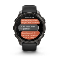 Смарт-годинник Garmin fenix 8 47mm, AMOLED, Saph, CrbnGryTi/Blk, Blk/PebbleGryBnd, GPS (010-02904-21) Diawest