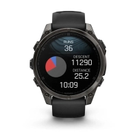 Смарт-годинник Garmin fenix 8 47mm, AMOLED, Saph, CrbnGryTi/Blk, Blk/PebbleGryBnd, GPS (010-02904-21) Diawest