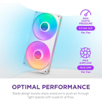 Кулер до корпусу NZXT F280 RGB Core Fan (Single Frame) - White (RF-U28HF-W1) Diawest