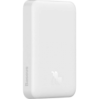 Батарея універсальна Baseus Wireless Magnetic Mini 10000mAh 20W, White (PPCX030002