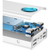 Батарея універсальна Baseus Amblight Digital Quick 30000mAh 65W, White (PPLG000102) Diawest