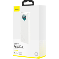 Батарея універсальна Baseus Amblight Digital Quick 30000mAh 65W, White (PPLG000102) Diawest