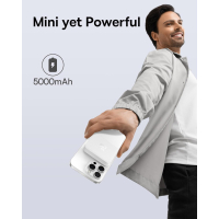 Батарея універсальна Baseus MagPro 5000mAh 20W, White (PPCXZ05) (P10064100222-00) Diawest