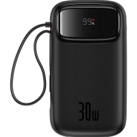 Батарея універсальна Baseus QPow2 20000mAh 30W, with 2*Type-C Cable, Black (P10055009113-00) Diawest
