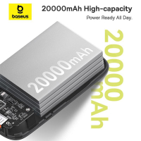 Батарея універсальна Baseus QPow2 20000mAh 30W, with 2*Type-C Cable, Black (P10055009113-00) Diawest