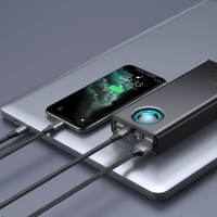 Батарея універсальна Baseus Amblight Digital Quick 30000mAh 65W, Black (PPLG00101) Diawest