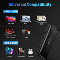 Батарея універсальна Baseus Blade Digital Display 20000mAh PD/100W, Black (PPDGL-01, PPBLD100-S) (PPBL000201) Diawest