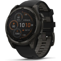 Смарт-годинник Garmin fenix 8 51mm,Saph Solar,CrbnGry Ti/Blk,Blk/PblGryBnd (010-02907-11) Diawest