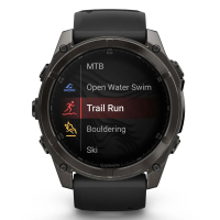 Смарт-годинник Garmin fenix 8 51mm,AMOLED,Saph,CrbnGryTi/Blk,Blk/PebbleGryBnd (010-02905-21) Diawest