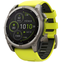 Смарт-годинник Garmin fenix 8 51mm,Saph Solar, BareTi/Graphite,AmpYe/GrphBnd (010-02907-21) Diawest