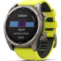 Смарт-годинник Garmin fenix 8 51mm,Saph Solar, BareTi/Graphite,AmpYe/GrphBnd (010-02907-21) Diawest