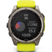 Смарт-годинник Garmin fenix 8 51mm,Saph Solar, BareTi/Graphite,AmpYe/GrphBnd (010-02907-21) Diawest