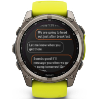 Смарт-годинник Garmin fenix 8 51mm,Saph Solar, BareTi/Graphite,AmpYe/GrphBnd (010-02907-21) Diawest
