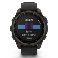 Смарт-годинник Garmin fenix 8 47mm,Saph Solar,CrbnGry Ti/Blk,Blk/PblGryBnd (010-02906-11) Diawest