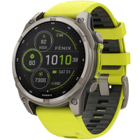Смарт-годинник Garmin fenix 8 47mm,Saph Solar, BareTi/Graphite,AmpYe/GrphBnd (010-02906-21) Diawest