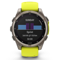 Смарт-годинник Garmin fenix 8 47mm,Saph Solar, BareTi/Graphite,AmpYe/GrphBnd (010-02906-21) Diawest