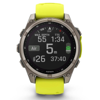 Смарт-годинник Garmin fenix 8 47mm,Saph Solar, BareTi/Graphite,AmpYe/GrphBnd (010-02906-21) Diawest