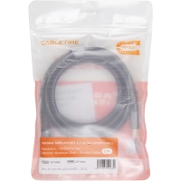 Кабель мультимедійний DisplayPort to DisplayPort 2.0m V2.1 Cabletime (CA914241) Diawest