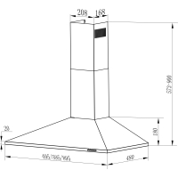 Витяжка кухонна Interline SET WH A/60 PB/2/T Diawest