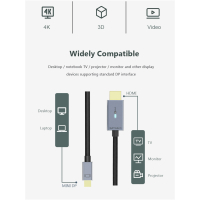Кабель мультимедійний mini DisplayPort to HDMI 1.8m Cabletime (CA914586) Diawest
