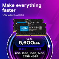 Модуль пам'яті для ноутбука SoDIMM DDR5 16GB 5600 MHz Micron (CT16G56C46S5T) Diawest