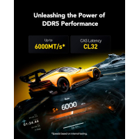 Модуль пам'яті для комп'ютера DDR5 32GB (2x16GB) 6000 MHz Thor Black Lexar (LD5U16G60C38LG-RGD) Diawest