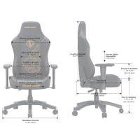 Крісло ігрове Anda Seat Phantom 3 Fabric Size L Dark Grey (AD18Y-06-GB-F) Diawest