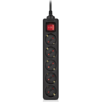Мережевий фільтр живлення REAL-EL RS-PROTECT M 10m, black (EL122300037) Diawest