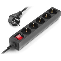 Мережевий фільтр живлення REAL-EL RS-PROTECT M 10m, black (EL122300037) Diawest