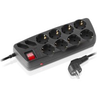 Мережевий фільтр живлення REAL-EL REAL-EL RS-10 Protect, 1.8m, black (EL122300038) Diawest
