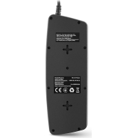 Мережевий фільтр живлення REAL-EL REAL-EL RS-10 Protect, 1.8m, black (EL122300038) Diawest