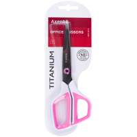 Ножиці Axent Titanium 21 см, біло-рожеві (6307-05-A) Diawest