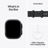 Смарт-годинник Apple Watch Ultra 2 2024 GPS + Cellular 49mm Black Titanium Case with Black Ocean Band (MX4P3UL/A) Diawest