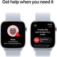 Смарт-годинник Apple Watch Series 10 GPS 46mm Silver Aluminium Case with Blue Cloud Sport Loop (MWWN3QH/A) Diawest