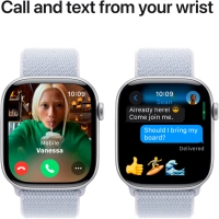 Смарт-годинник Apple Watch Series 10 GPS 46mm Silver Aluminium Case with Blue Cloud Sport Loop (MWWN3QH/A) Diawest