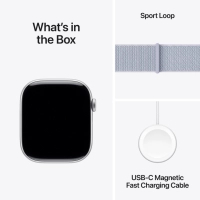 Смарт-годинник Apple Watch Series 10 GPS 46mm Silver Aluminium Case with Blue Cloud Sport Loop (MWWN3QH/A) Diawest