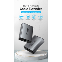 Адаптер HDMI via UTP up to 60m w/Power adapter(RX/TX) V1.4 1080p 60Hz 3D DD7.1 Vention (AKGH0-EU) Diawest