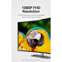 Адаптер HDMI via UTP up to 60m w/Power adapter(RX/TX) V1.4 1080p 60Hz 3D DD7.1 Vention (AKGH0-EU) Diawest