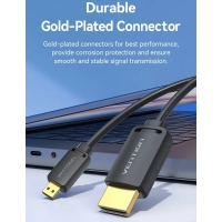 Кабель мультимедійний HDMI A to HDMI C (mini), 1.5m V2.0 4K 60Hz 18Gbps HDR Dolby Vention (AGHBG) Diawest