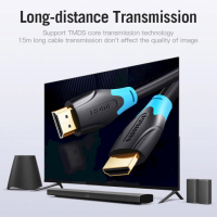 Кабель мультимедійний HDMI to HDMI 8.0m V2.0 4K 60Hz PVC Vention (AACBK) Diawest