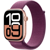 Смарт-годинник Apple Watch Series 10 GPS 46mm Rose Gold Aluminium Case with Plum Sport Loop (MWWV3QH/A) Diawest