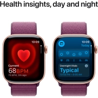Смарт-годинник Apple Watch Series 10 GPS 46mm Rose Gold Aluminium Case with Plum Sport Loop (MWWV3QH/A) Diawest