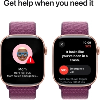 Смарт-годинник Apple Watch Series 10 GPS 46mm Rose Gold Aluminium Case with Plum Sport Loop (MWWV3QH/A) Diawest
